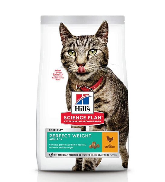 Hills Science Plan cat food package with a cat on the label